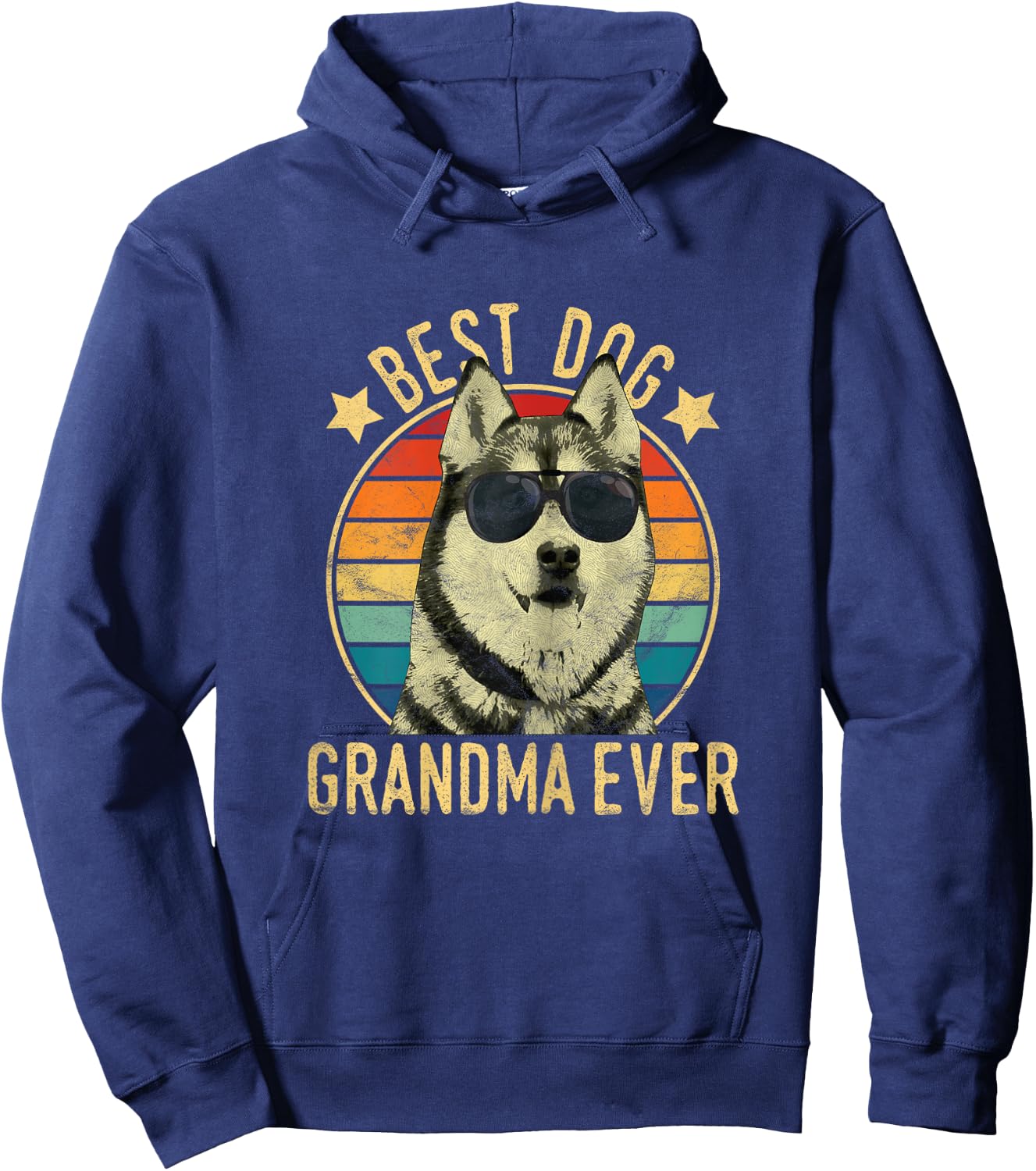 Best Dog Grandma Ever Siberian Husky Mother's Day Women Hoodie - Hoodie | Navy