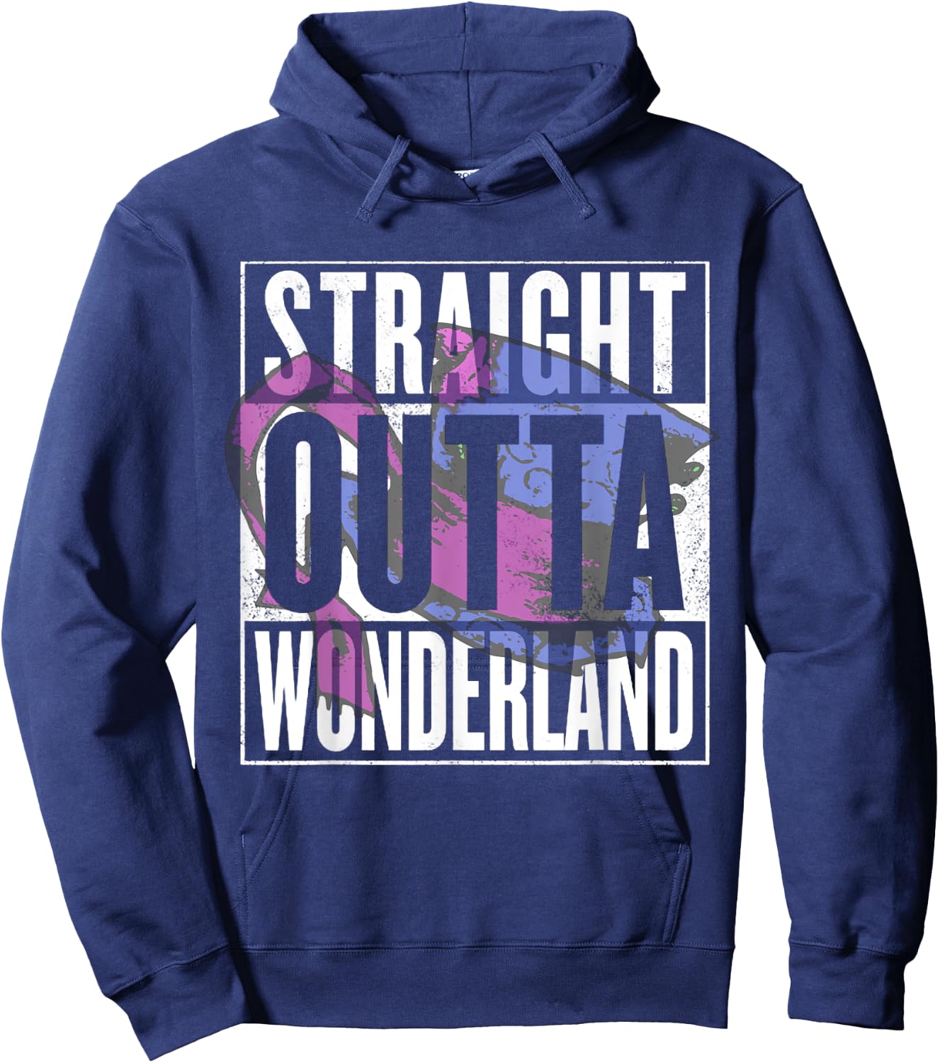 Straight Outta Wonderland Mad Hatter Hoodie - Hoodie | Navy
