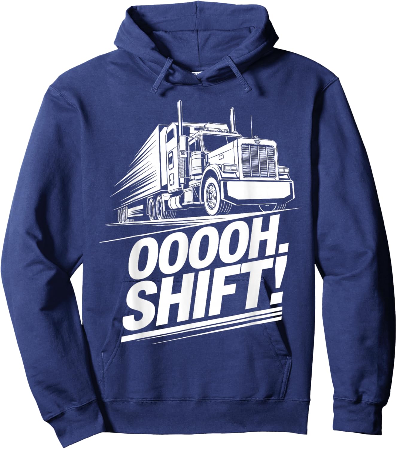 Funny Trucker Art Women Big Rig Trucker Truck Driver Hoodie - Hoodie | Navy
