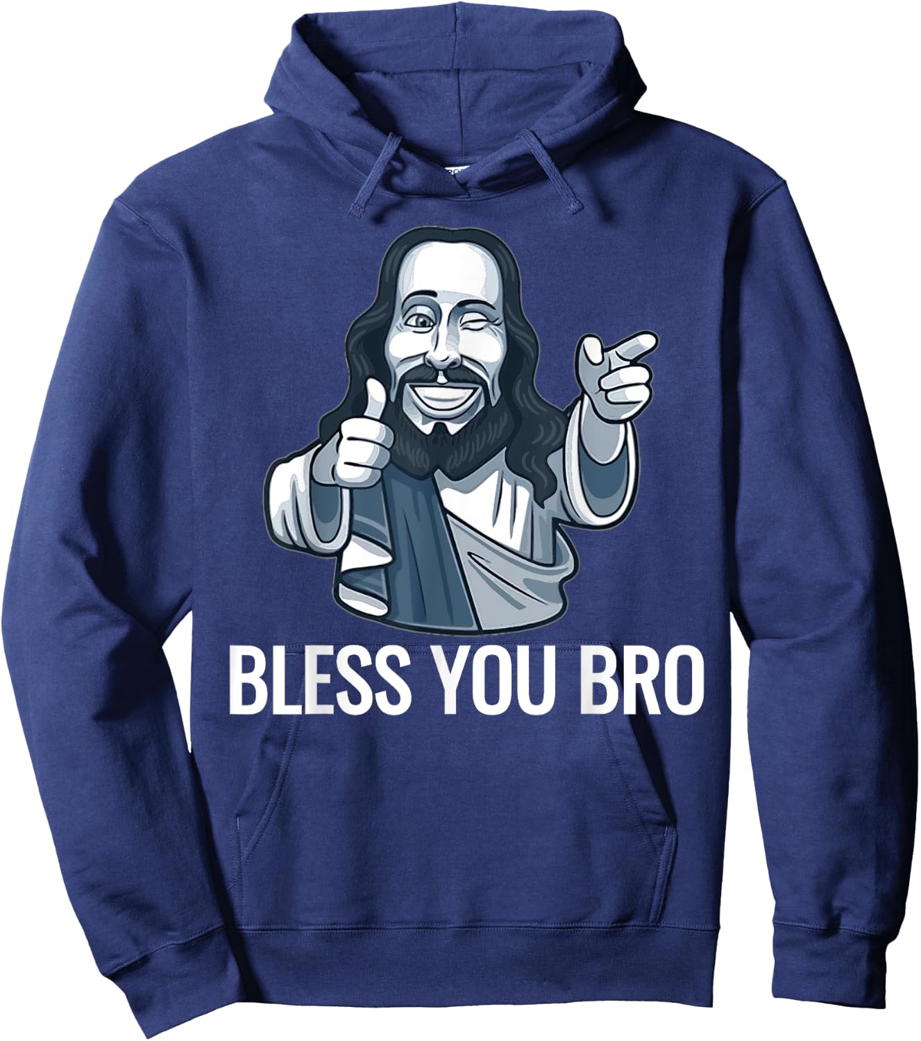 Jesus Christ Graphic God Bless You Bro funny shirts Hoodie - Hoodie | Navy