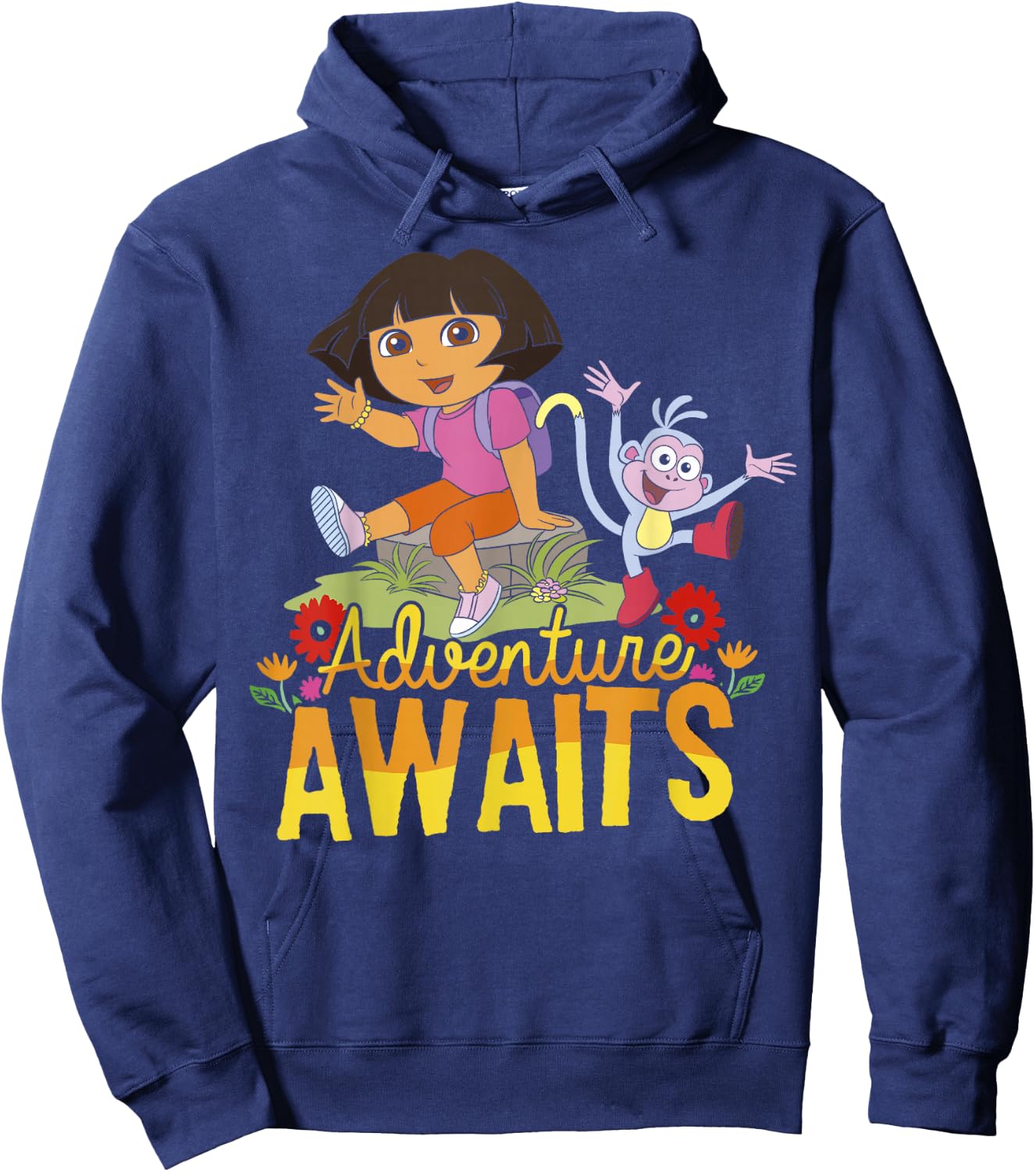Dora The Explorer Adventure Awaits Dora and Boots Portrait Small Hoodie - Hoodie | Navy