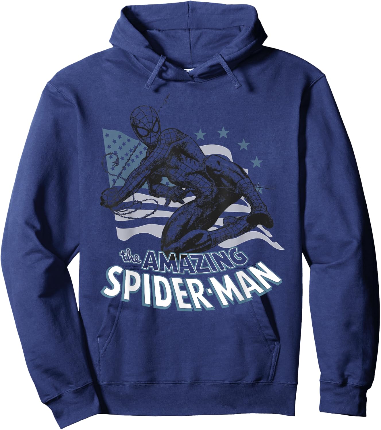 Marvel Spider-Man 4th of July The Amazing Spiderman USA Flag Hoodie - Hoodie | Navy