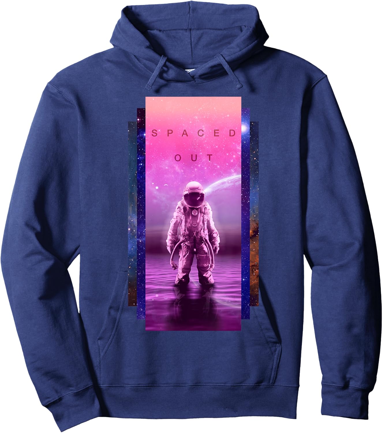 Astronaut Spaced Out Aesthetic Vaporwave - Galaxy Art Hoodie - Hoodie | Navy