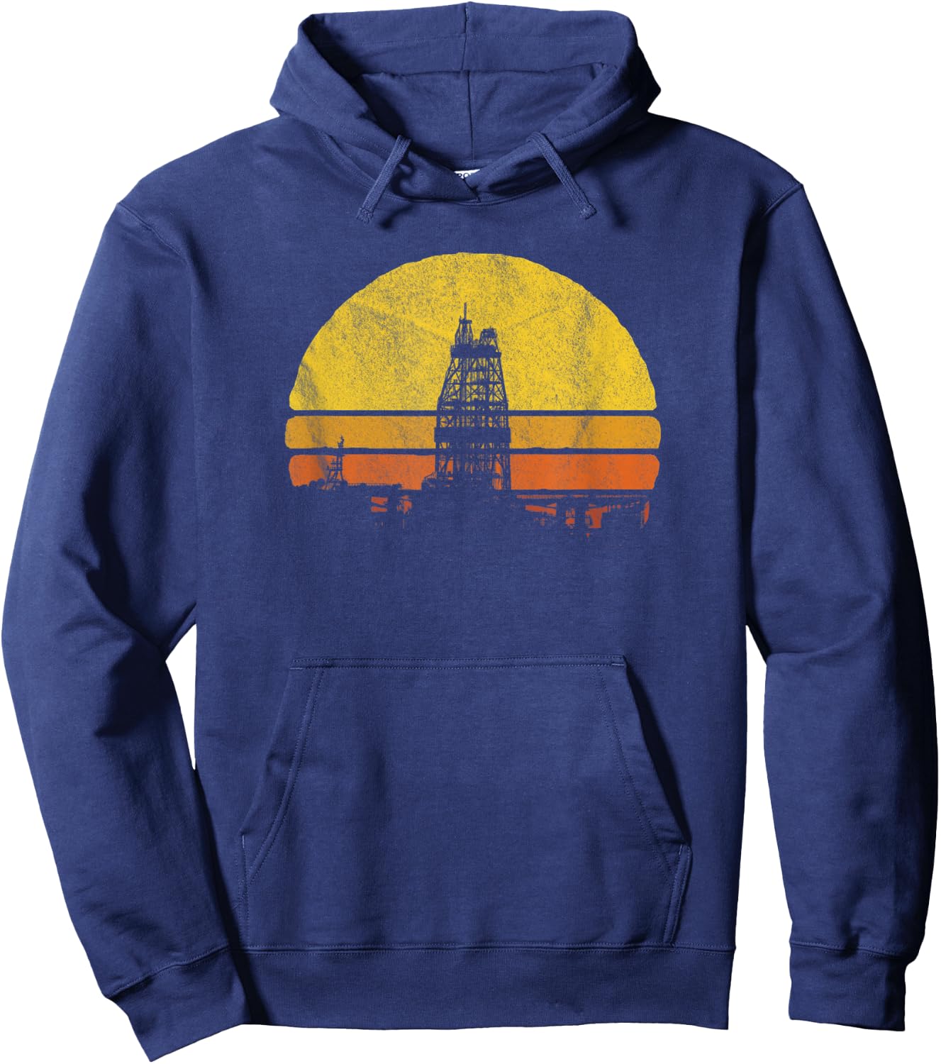 Oil Rig Worker T Shirt Oilfield Man Workers Gift American Hoodie - Hoodie | Navy
