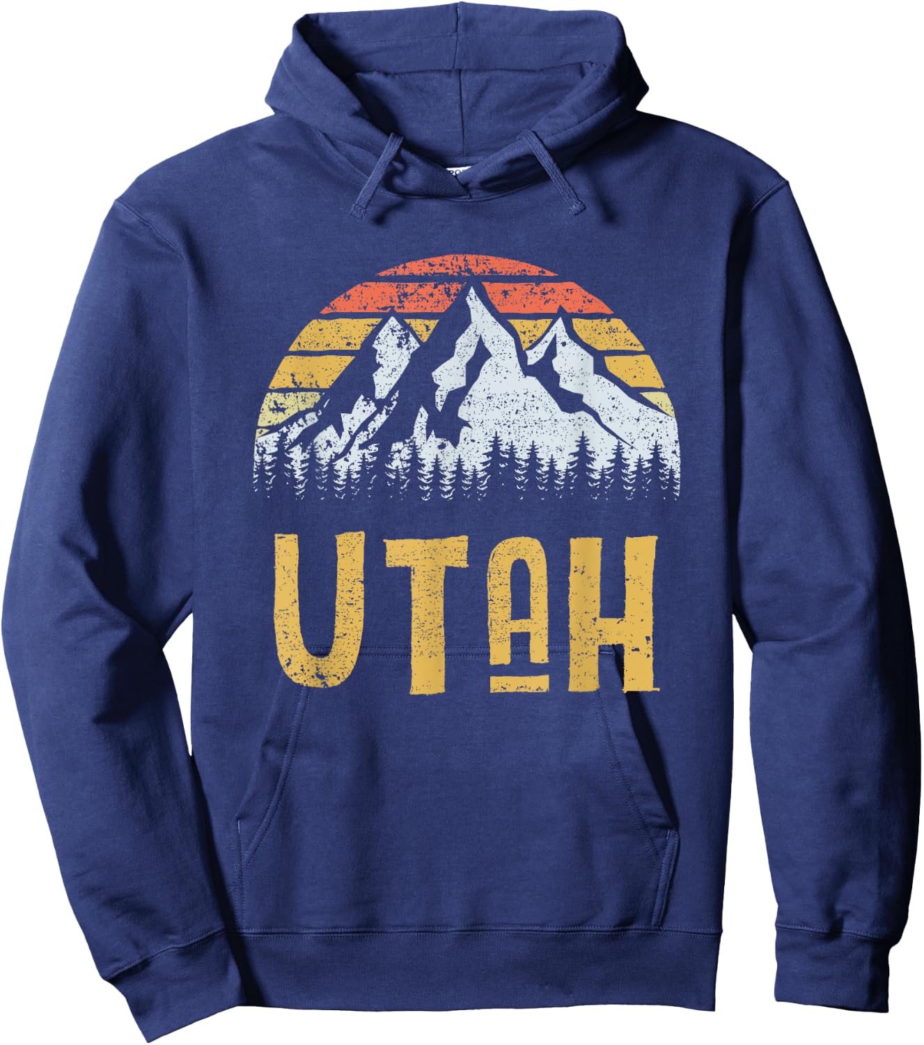 Vintage Retro UT Utah U.S. Mountain State Hoodie - Hoodie | Navy