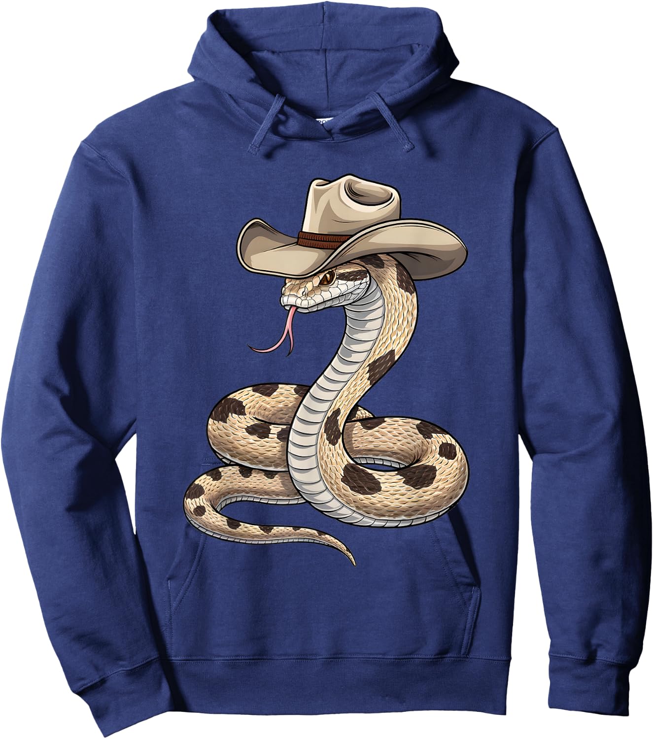 Funny Cowboy Rattlesnake Wild West Snake In Cowboy Hat Lover Hoodie - Hoodie | Navy