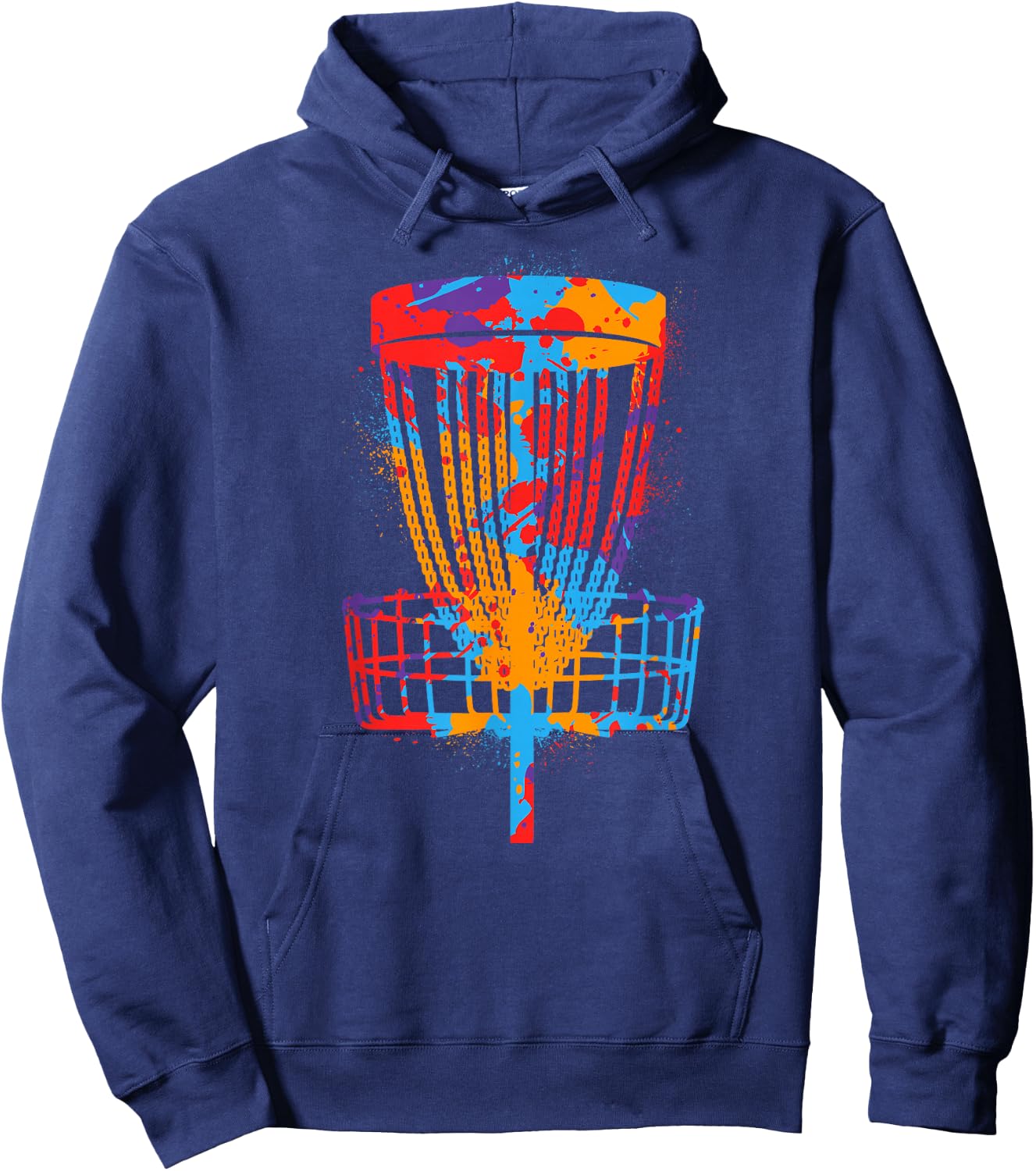 Colorful Disc Golf Design Frisbees Boys Flying Disc Golfer Hoodie - Hoodie | Navy