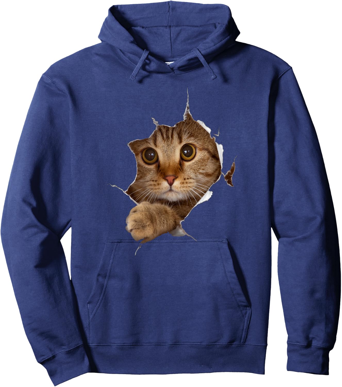 Sweet Kitten Torn Cloth - Funny Cat Lover Cat Owner Cat Lady Hoodie - Hoodie | Navy