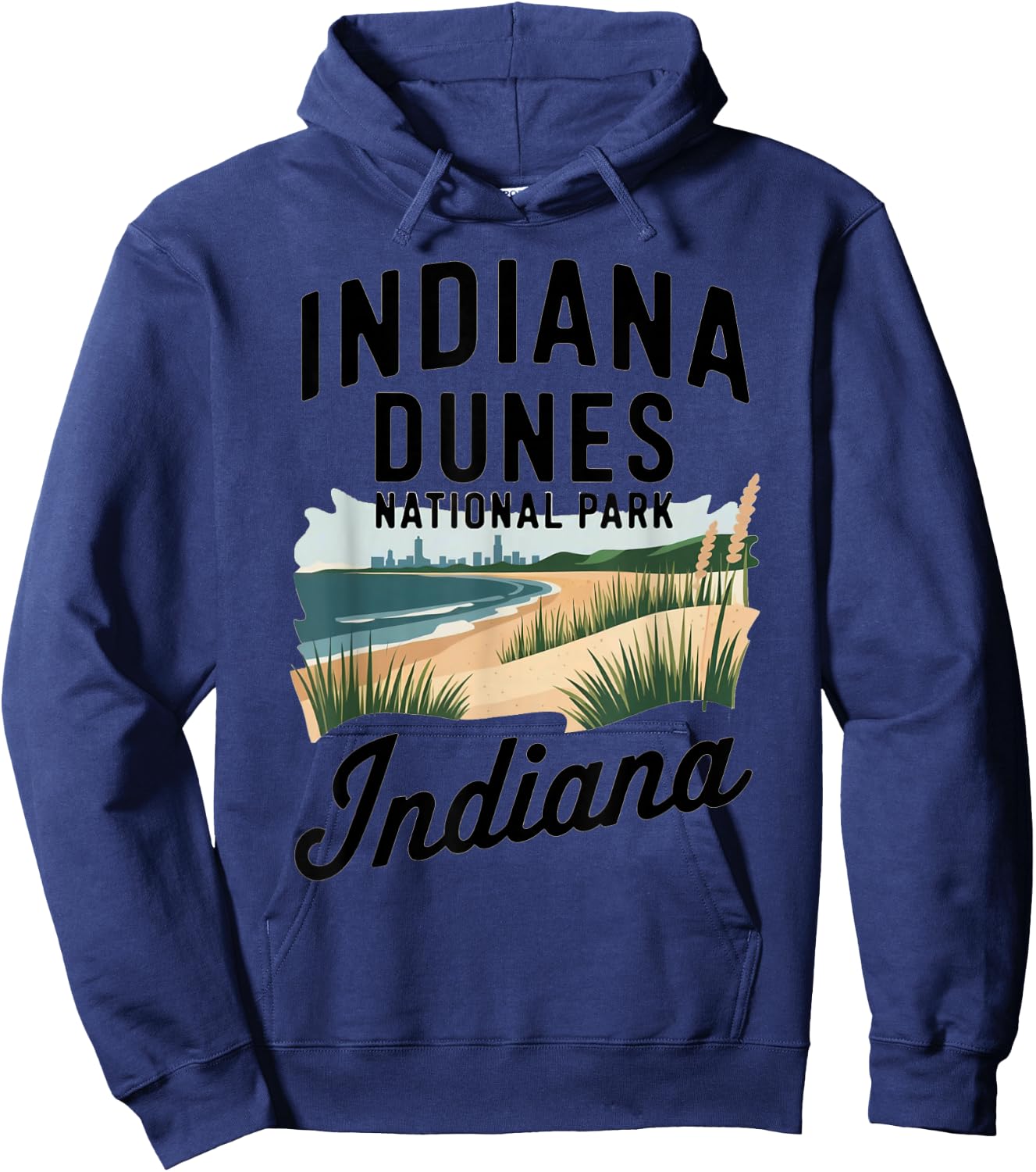 Indiana Dunes National Park Scenic Beach Hoodie - Hoodie | Navy