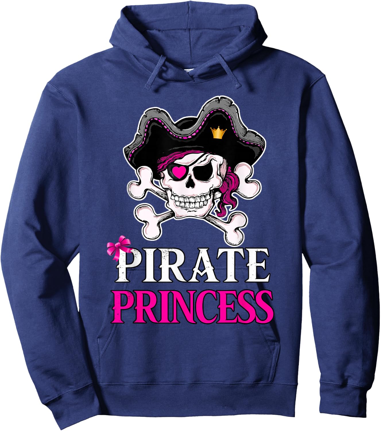 Pirate Princess Crossbones Jolly Roger Flag Pirate Hoodie - Hoodie | Navy