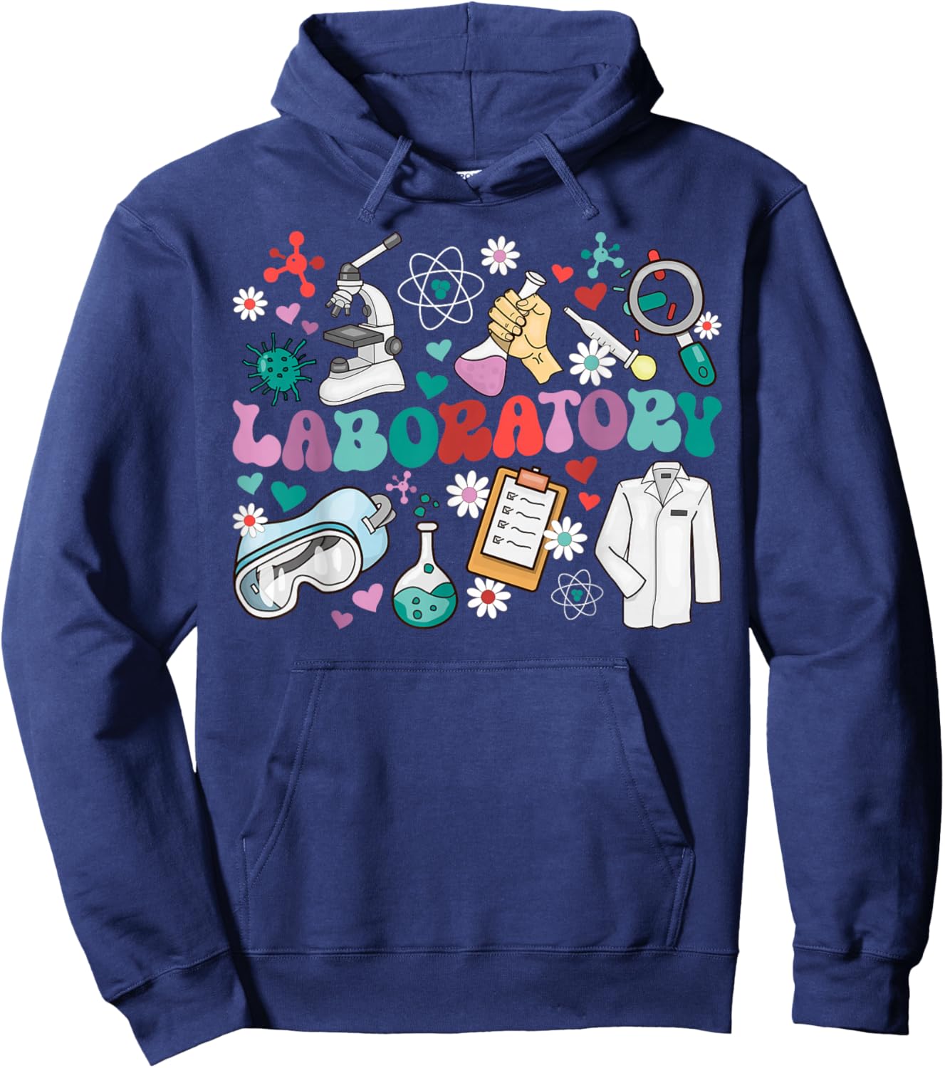 Laboratory Groovy Lab Technologist Laboratory Technician Hoodie - Hoodie | Navy