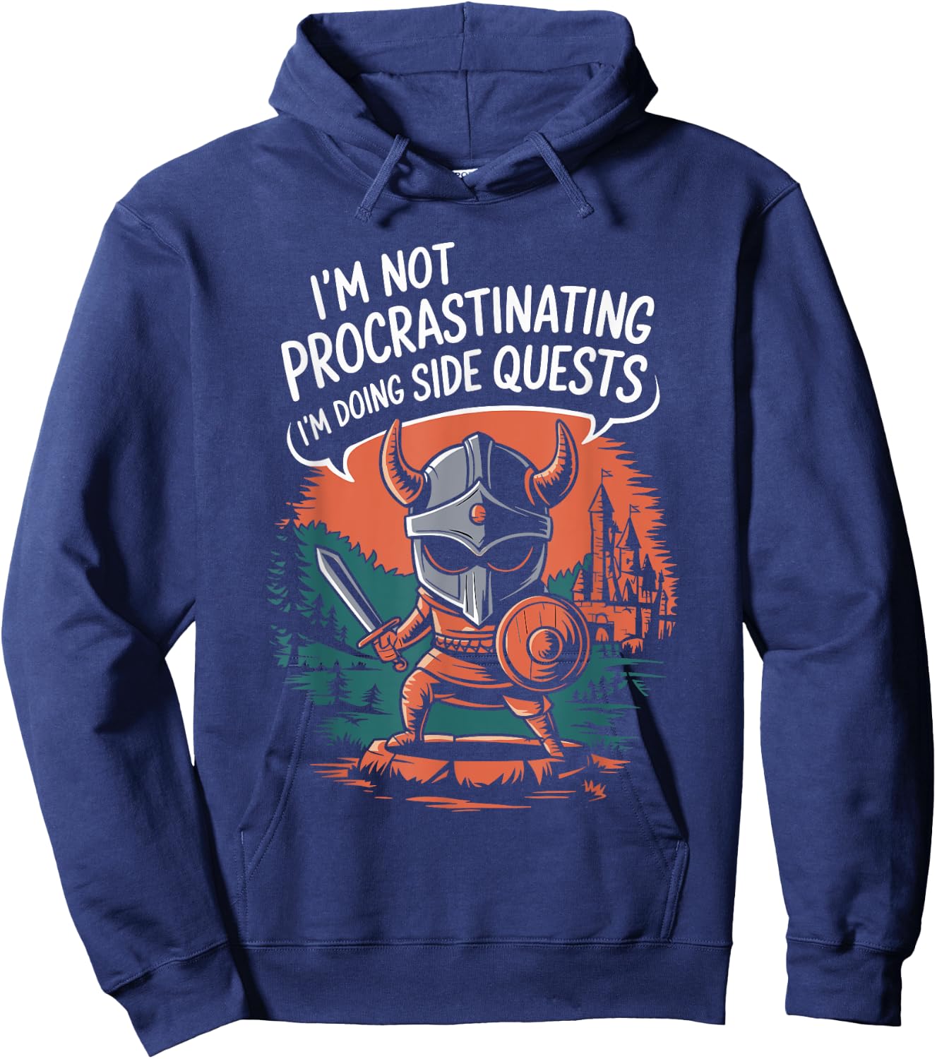 I'm Not Procrastinating Funny Side Quests Gamer Hoodie - Hoodie | Navy