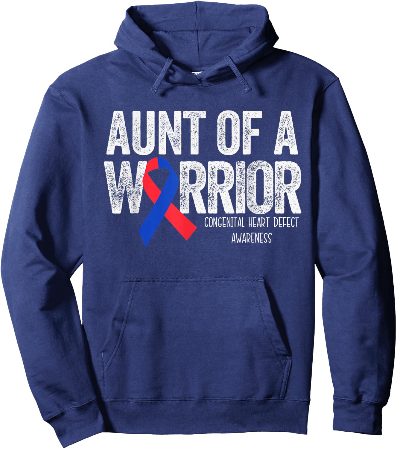 Aunt of a Warrior T Shirt CHD Congenital Heart Defect Hoodie - Hoodie | Navy