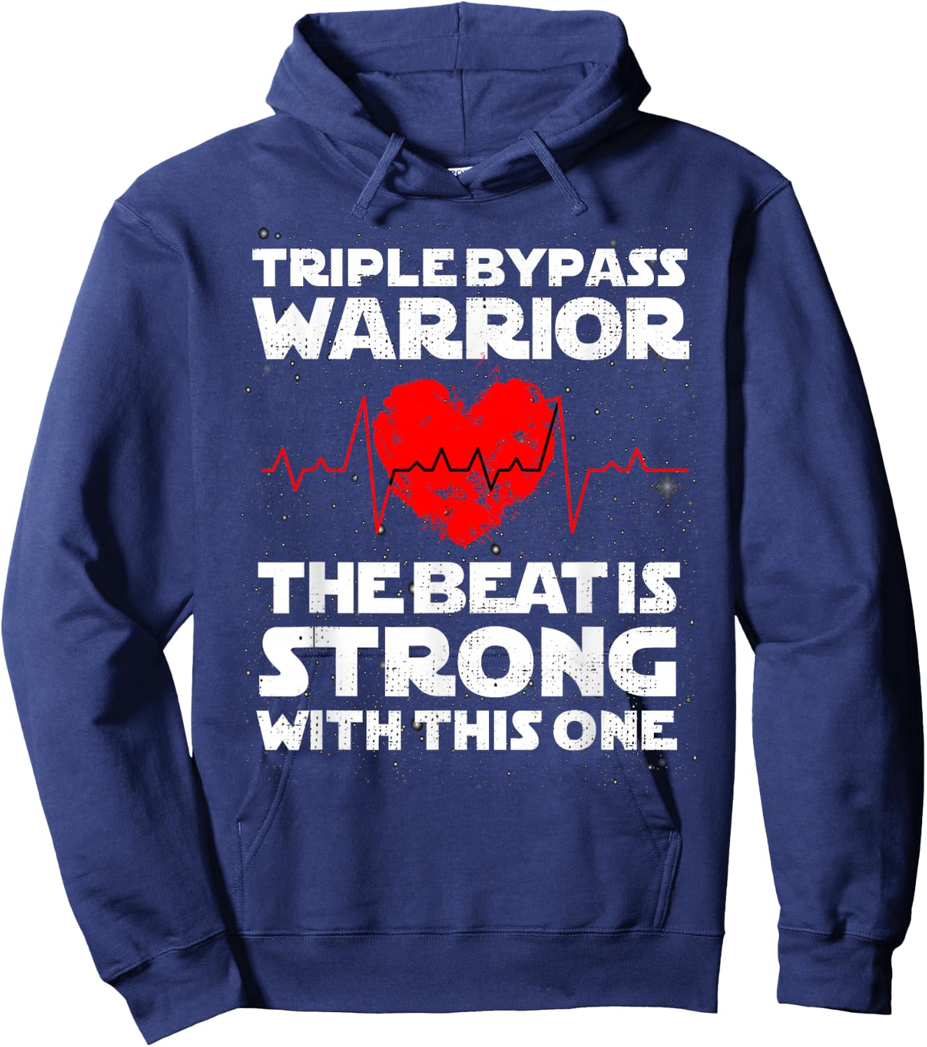 Heart Surgery Recovery Gift Triple Bypass Warriors Hoodie - Hoodie | Navy