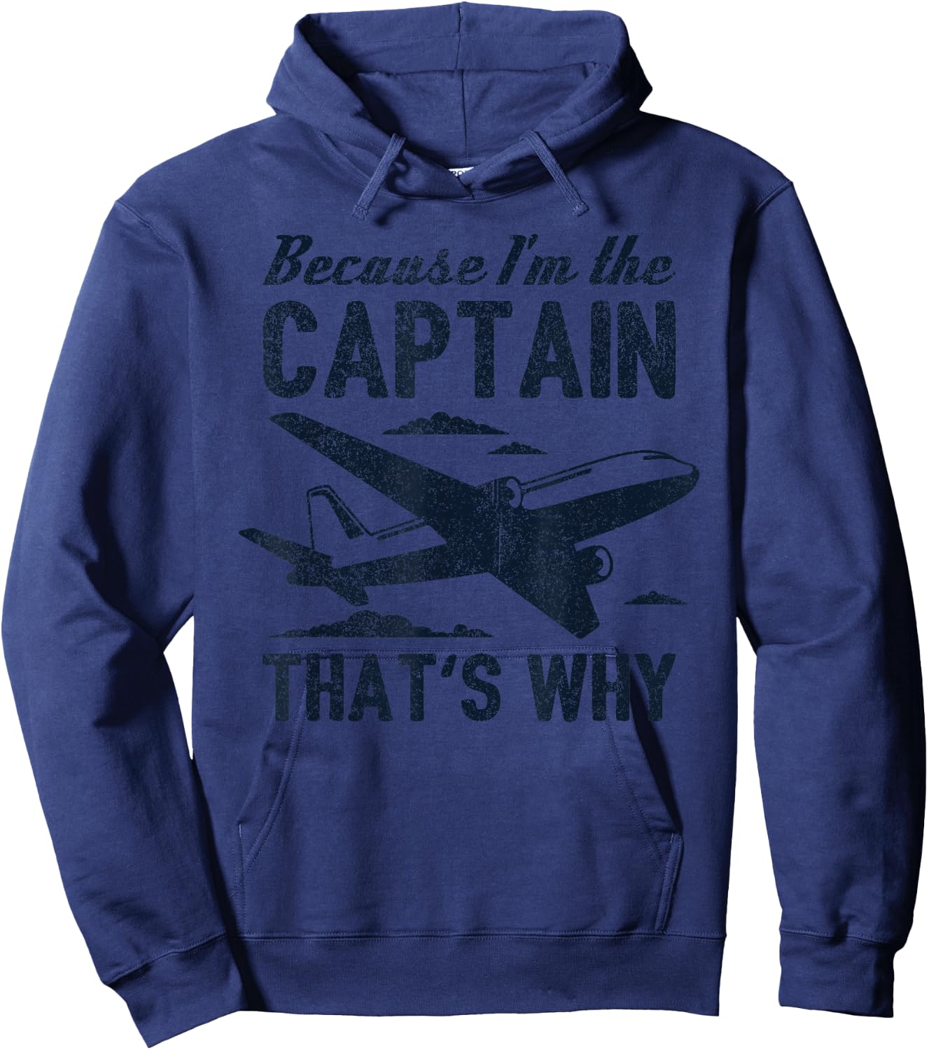 Weil ich der Kapitän bin, that's why - Funny Pilot Gift Hoodie - Hoodie | Navy