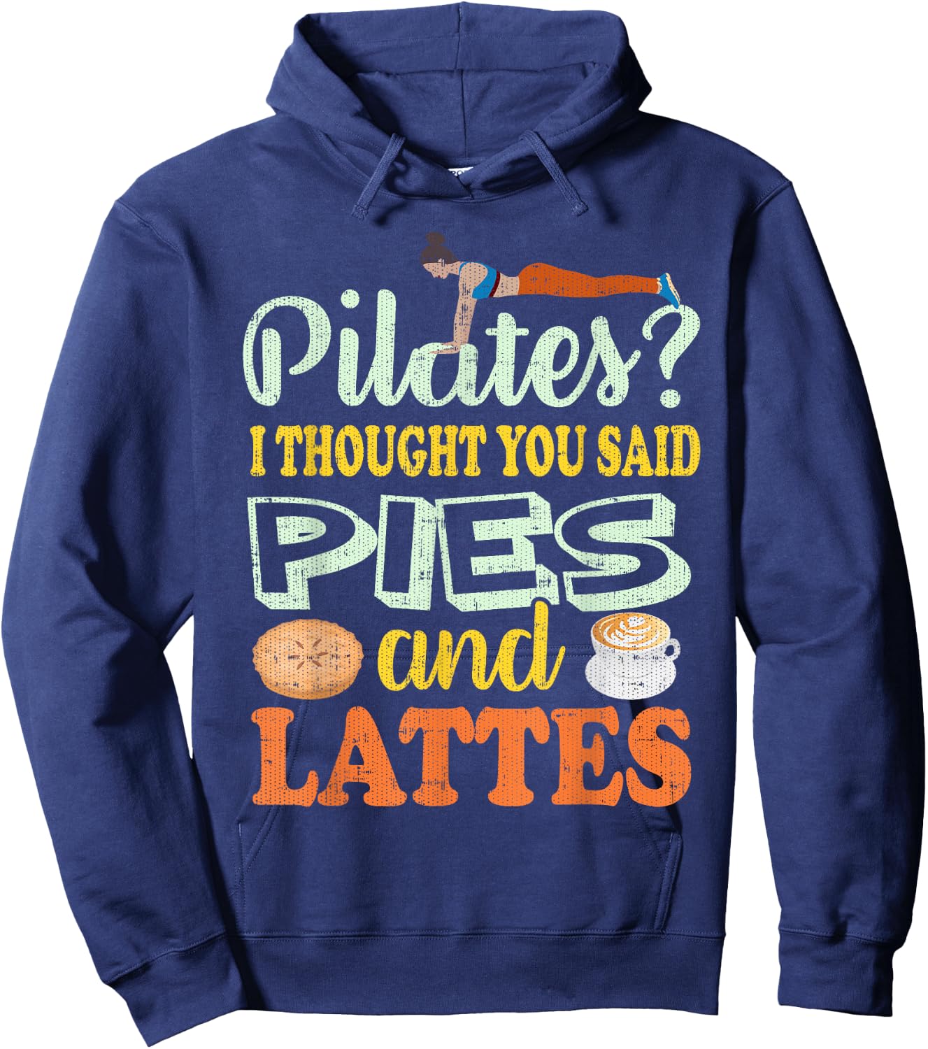 Funny Pilates Shirts- Funny T Shirts Exercise Hoodie - Hoodie | Navy