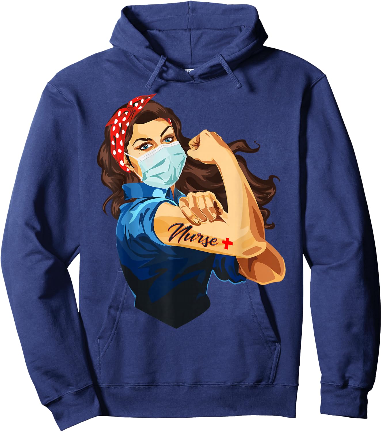 Rosie The Riveter - Woman Nurse Hoodie - Hoodie | Navy
