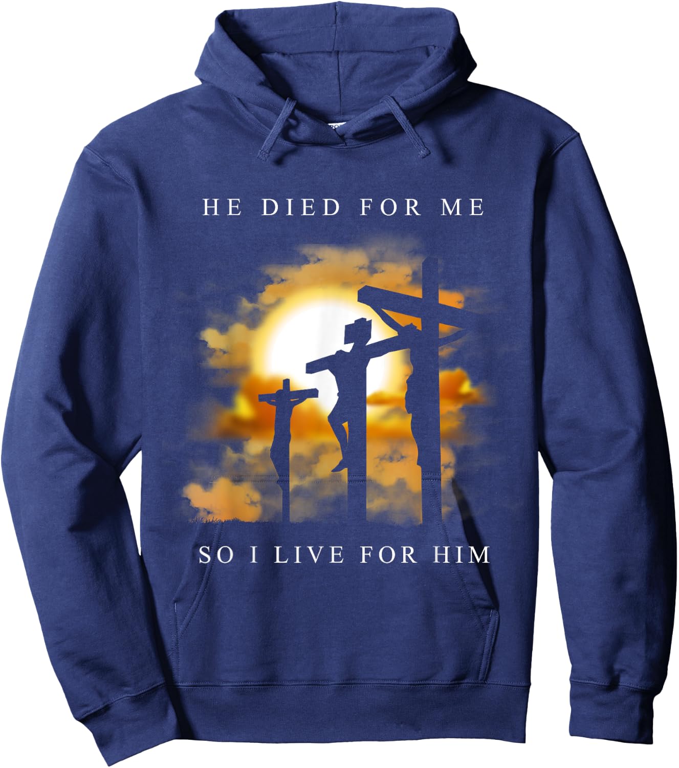 Christian Bible Verse - Jesus Died For Me Hoodie - Hoodie | Navy