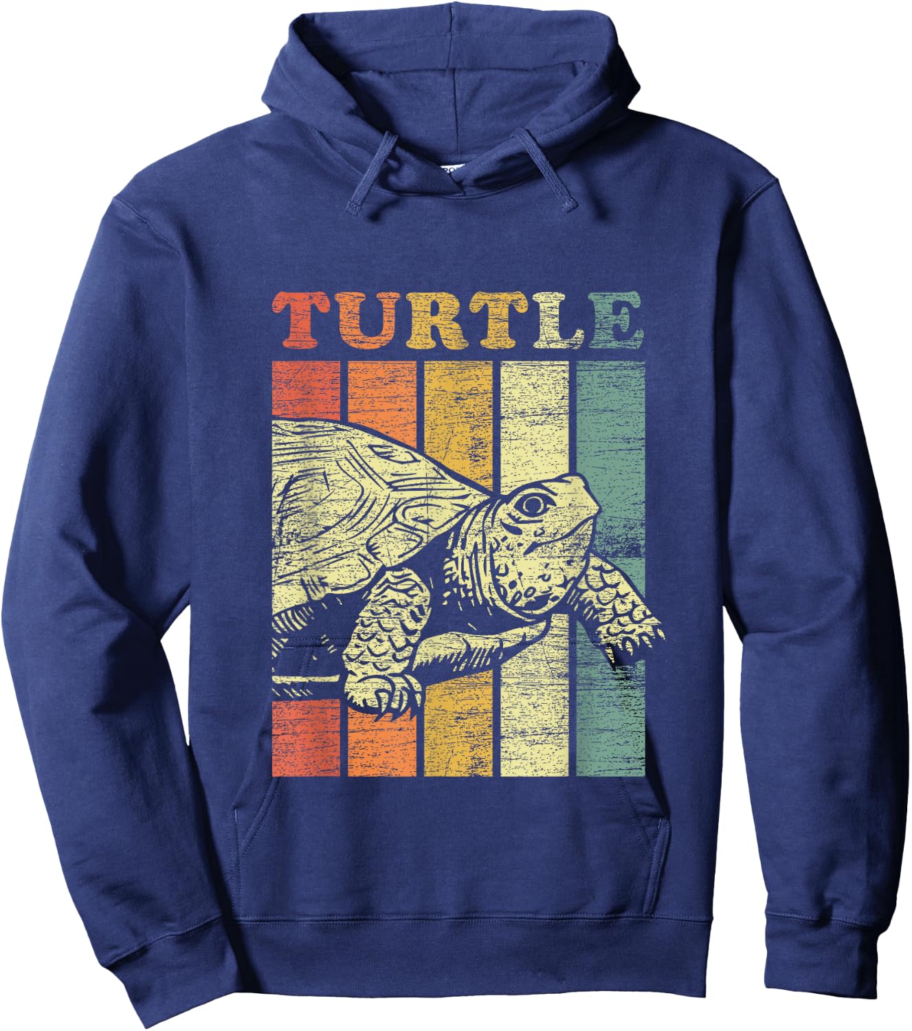 Retro Turtle Hoodie - Hoodie | Navy