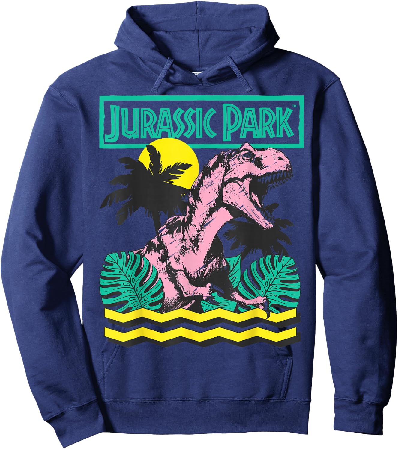 Jurassic Park Vintage T-Rex Roar Retro Small Hoodie - Hoodie | Navy