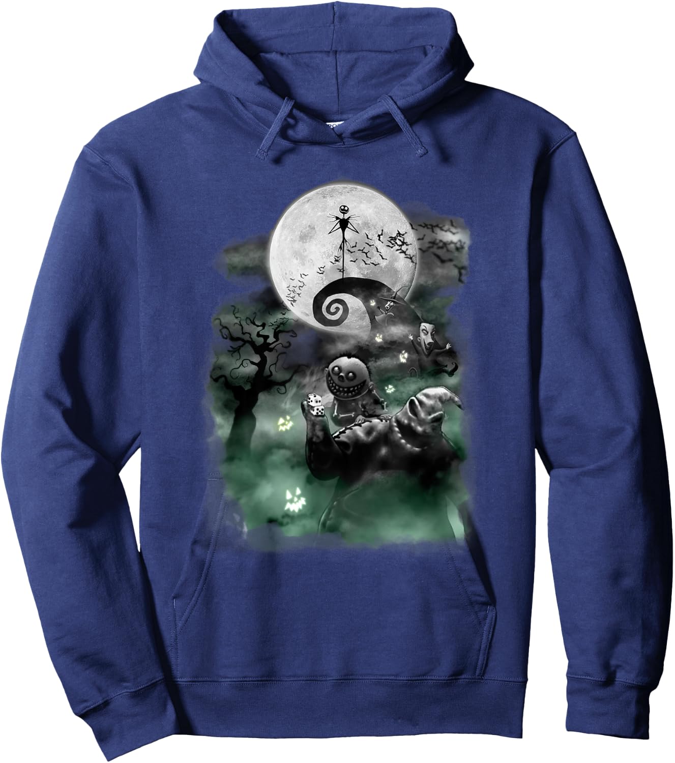 Disney - The Nightmare Before Christmas Haunted Scene Hoodie - Hoodie | Navy