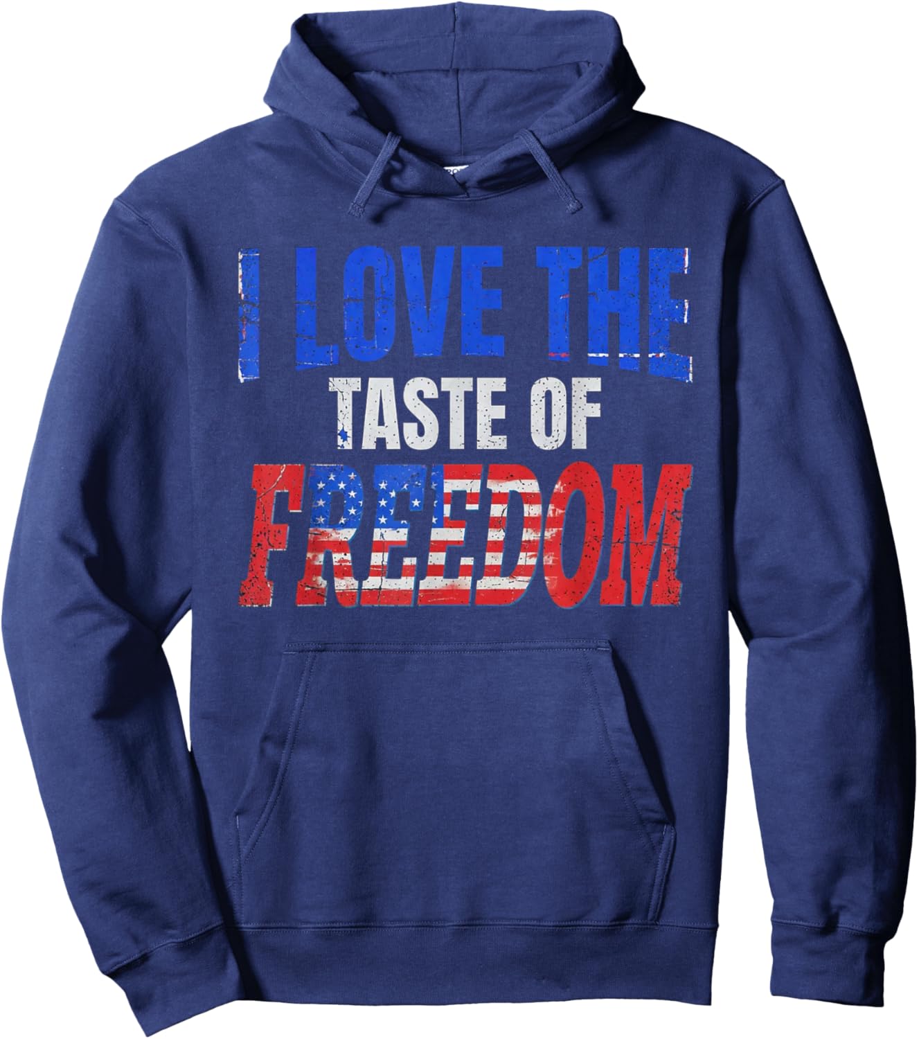 I Love The Taste of Freedom - Couples Matching 4th of July Hoodie - Hoodie | Navy