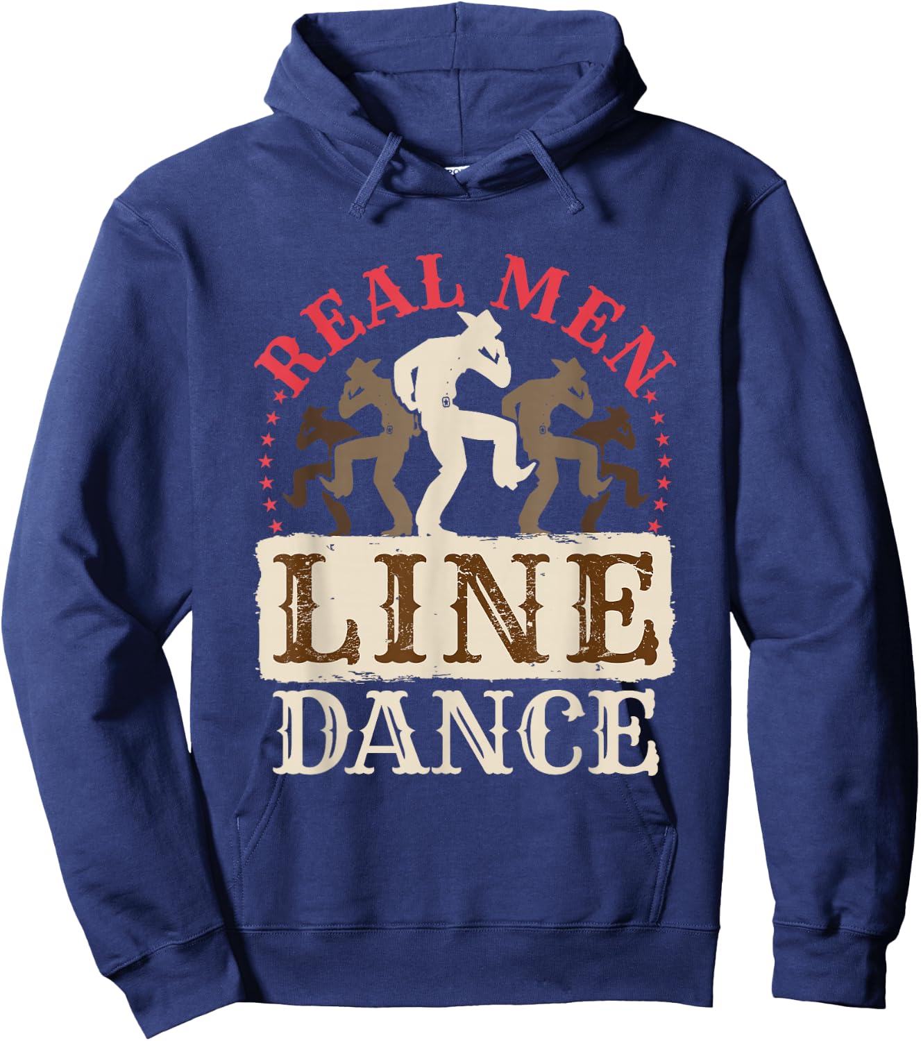 Real Men Line Dance Hoodie - Hoodie | Navy