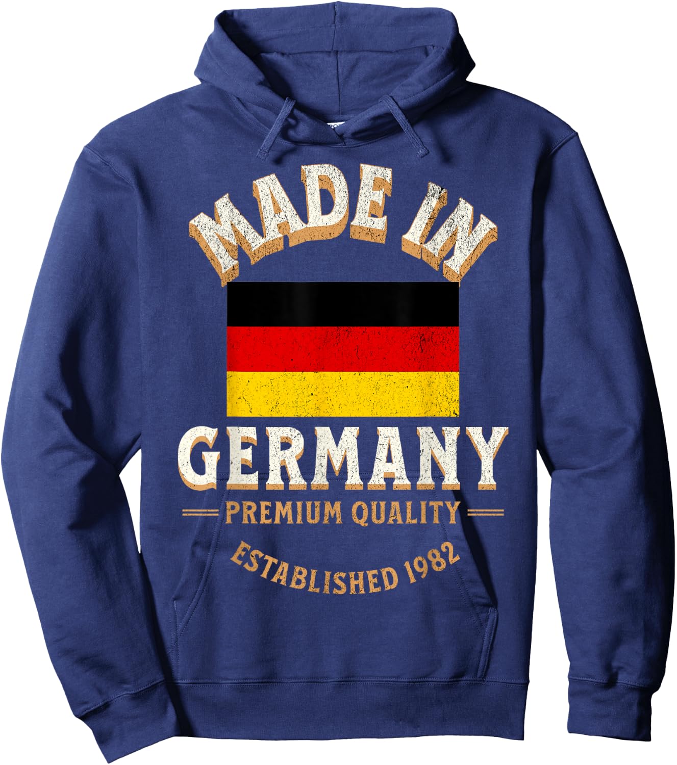 Made In Germany 1982 Premium Quality German Flag Hoodie - Hoodie | Navy