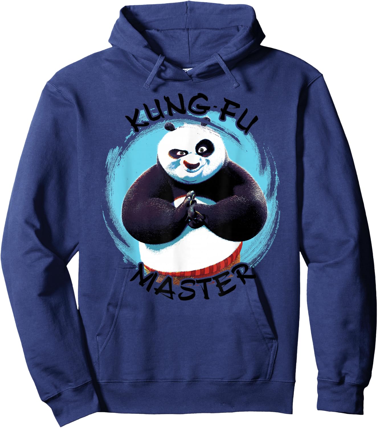 Kung Fu Panda Po Kung Fu Master Paint Smear Portrait Hoodie - Hoodie | Navy