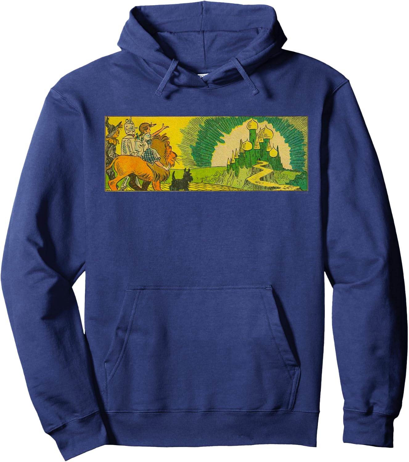 Tin Man Scarecrow Cowardly Lion Dorothy Toto Wizard of OZ Hoodie - Hoodie | Navy