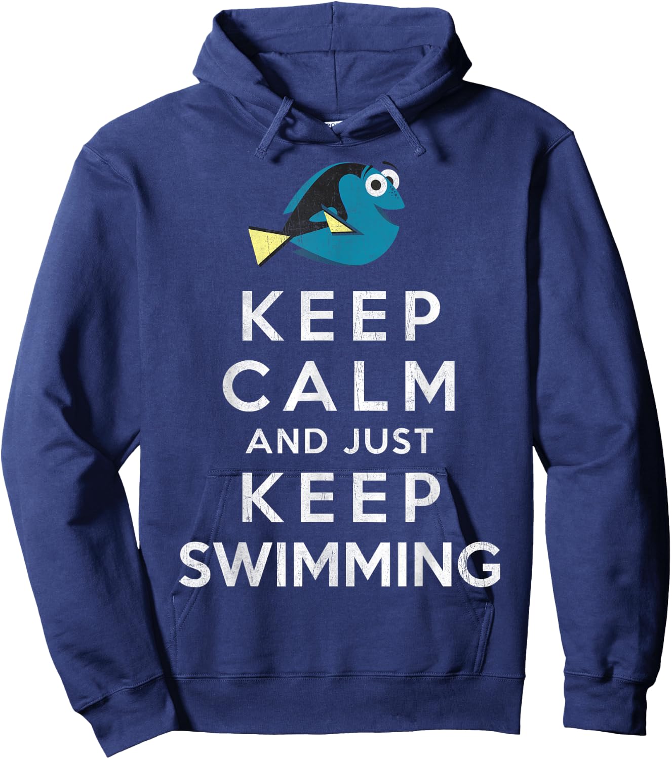 Disney Pixar Finding Dory Keep Calm And Just Keep Swimming Hoodie - Hoodie | Navy