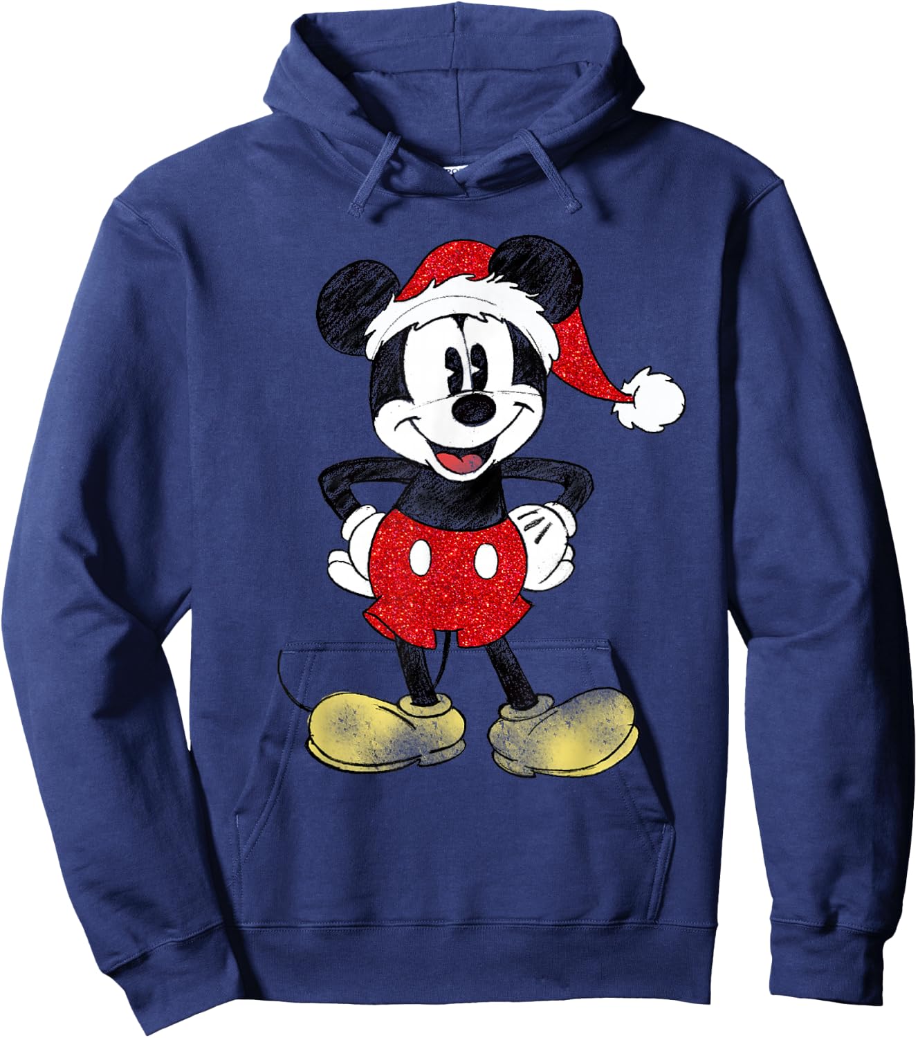 Disney - Santa Mickey Mouse Christmas Hoodie - Hoodie | Navy