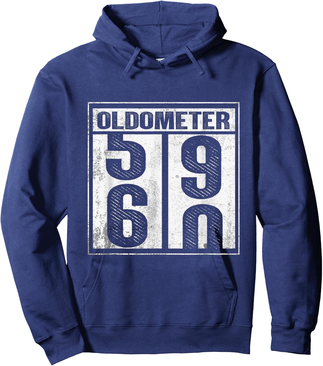 60th Birthday Funny Gift Men Women Oldometer 59-60 Shirt Hoodie - Hoodie | Navy
