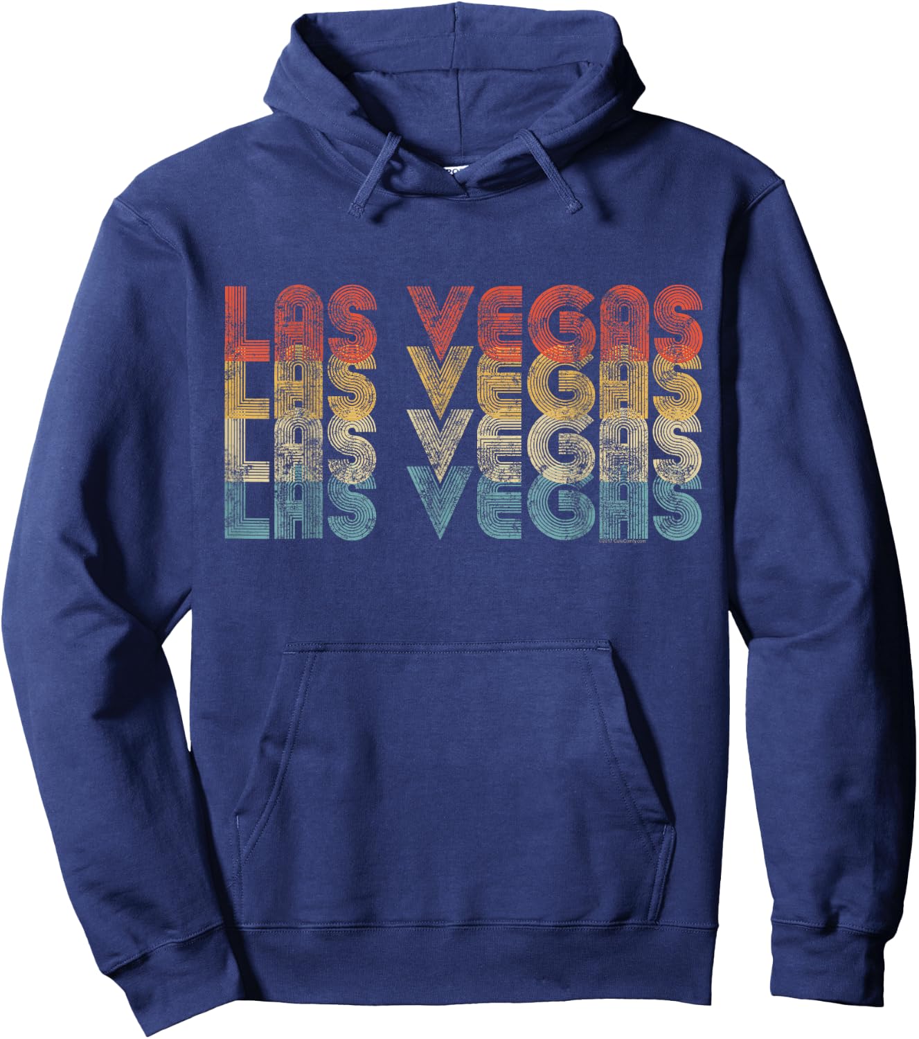 Vintage Retro 70s 80s Las Vegas Souvenir Hoodie - Hoodie | Navy