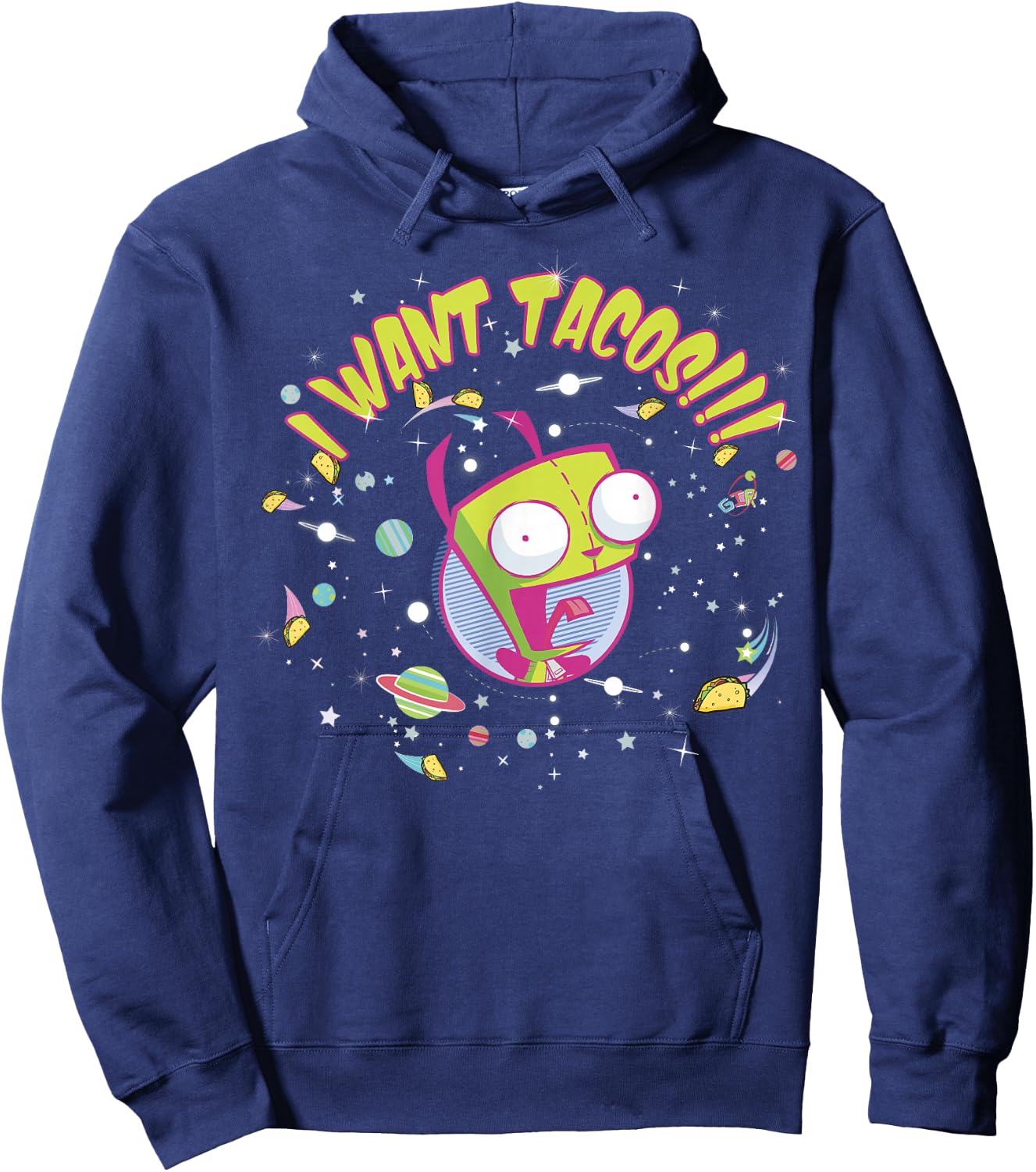 Nickelodeon Invader Zim GIR Wants Tacos Hoodie - Hoodie | Navy