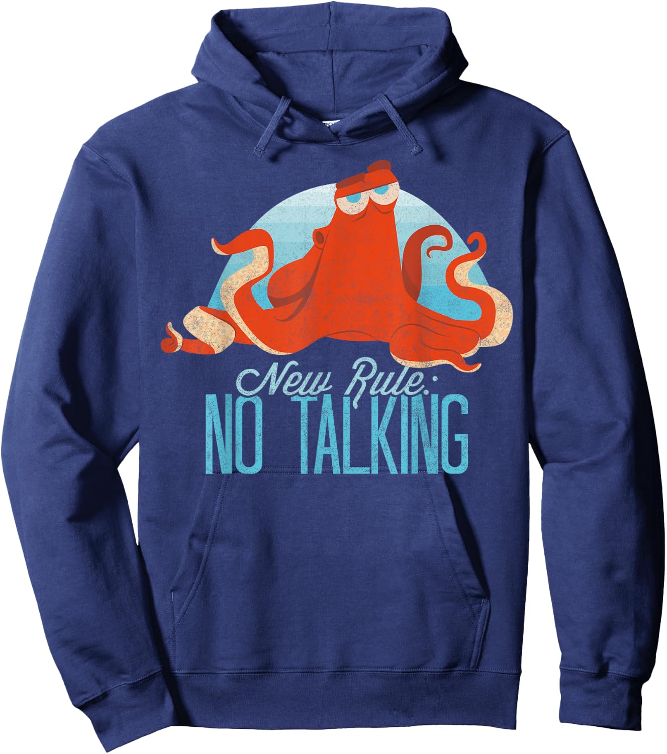 Disney Pixar Finding Dory Hank No Talking Sassy Portrait Hoodie - Hoodie | Navy