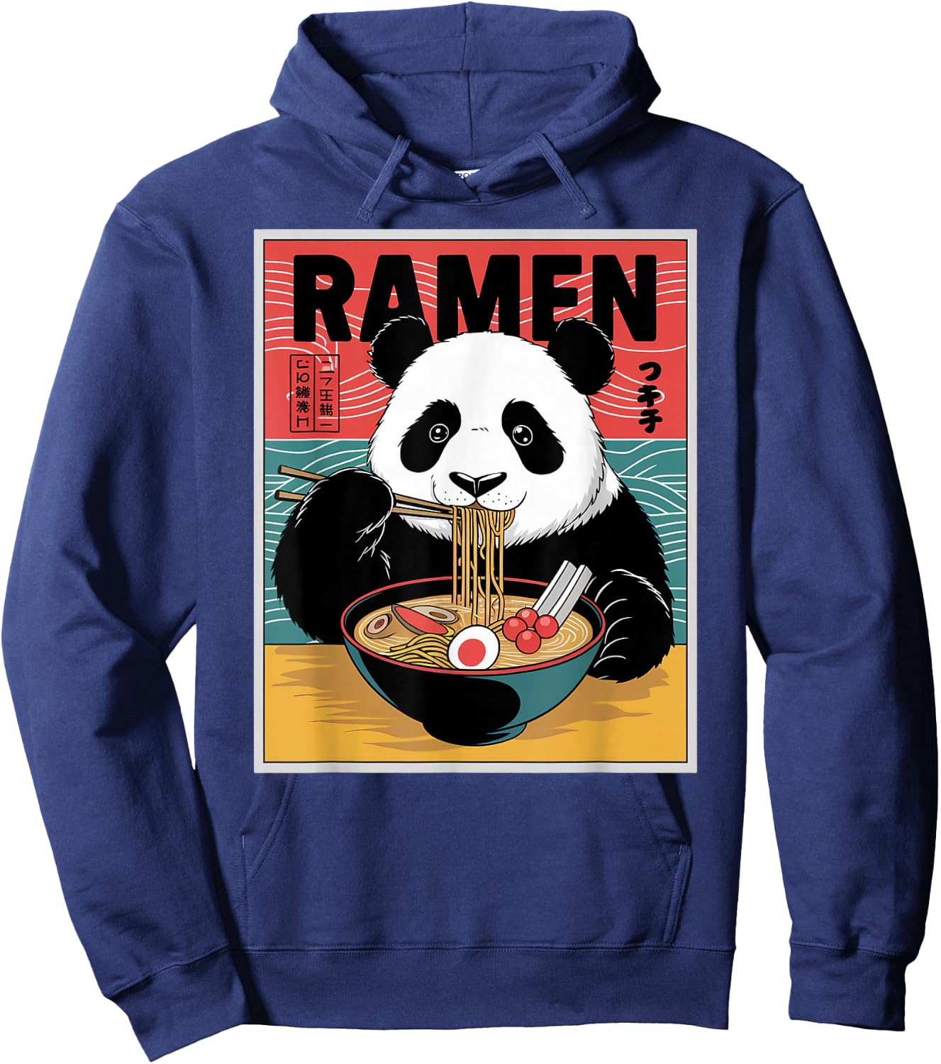 Anime Panda Manga Kawaii Otaku Neko Japanese Ramen Panda Hoodie - Hoodie | Navy