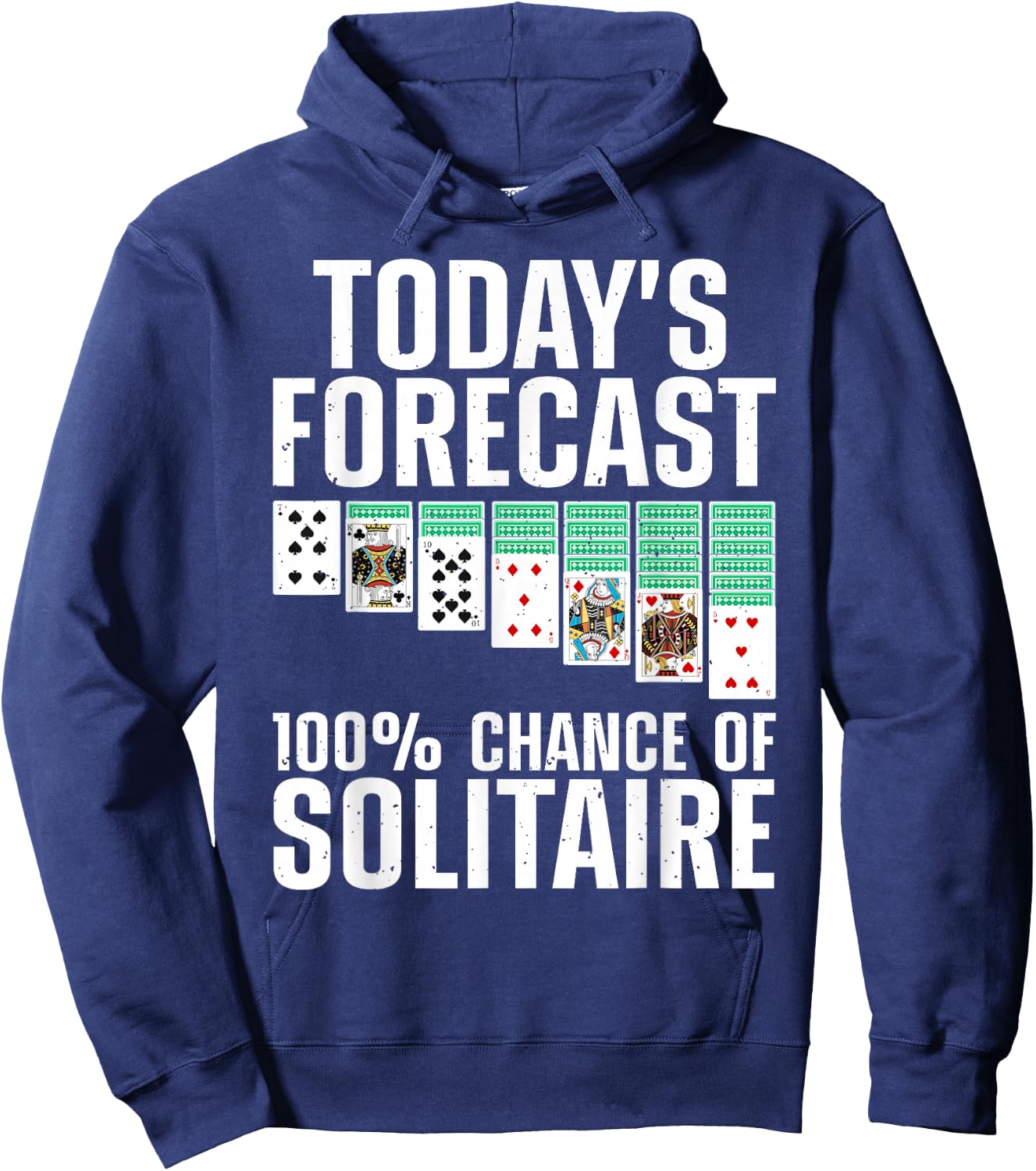 Solitaire Design Women Solitaire Player Solitaire Hoodie - Hoodie | Navy