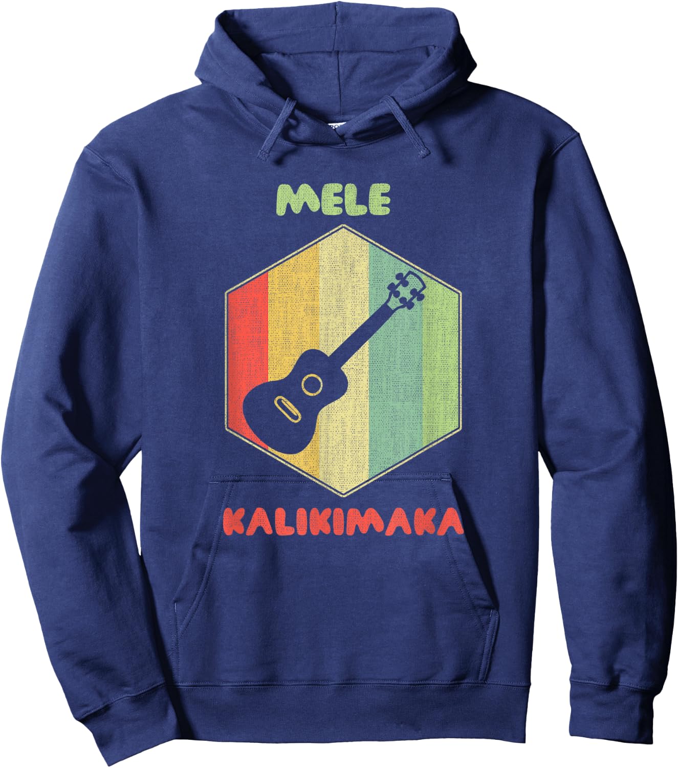 Hawaii Christmas Mele Kalikimaka Hawaiian Vintage Hoodie - Hoodie | Navy