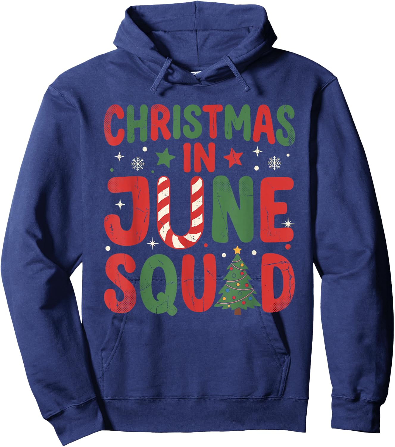 Christmas in June Squad Summer Men Women Boys and Girls Hoodie - Hoodie | Navy
