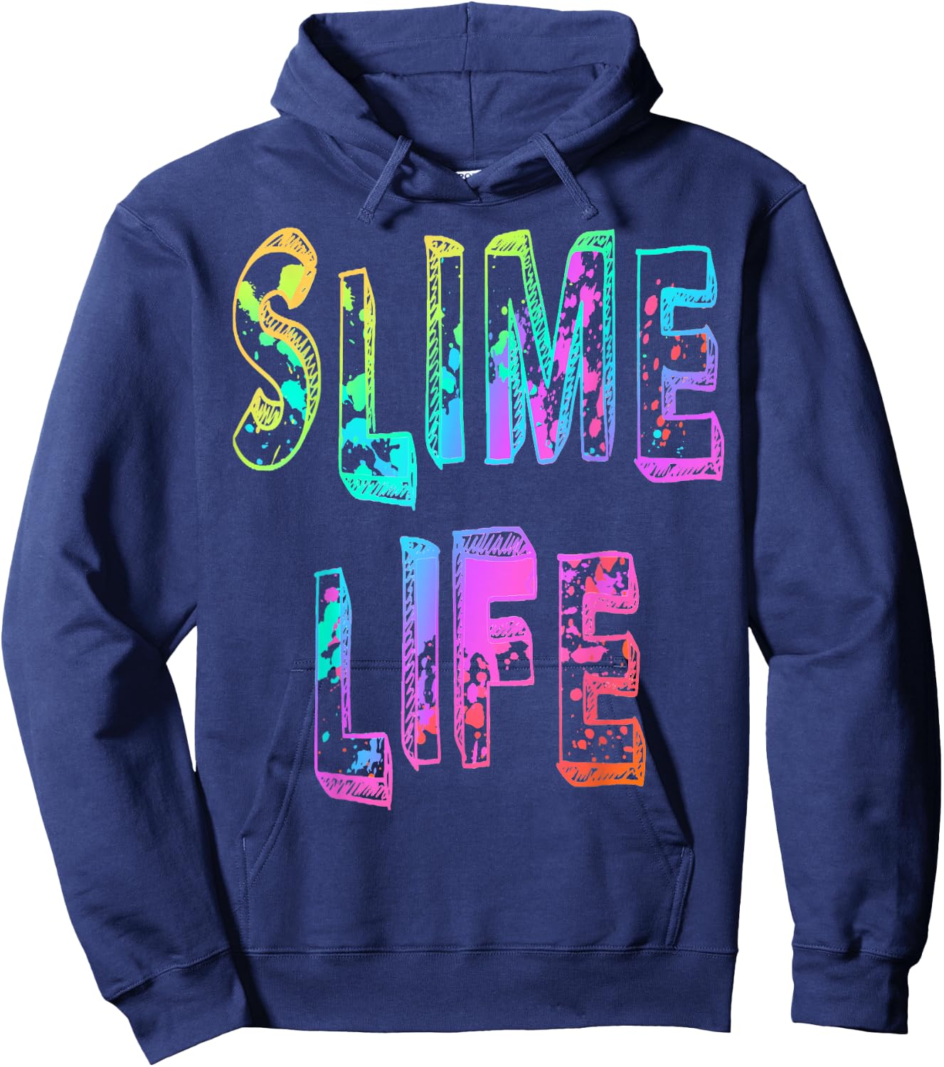 Slime Life T Shirt Trendy Funny for Boys Girls Novelty Gift Hoodie - Hoodie | Navy