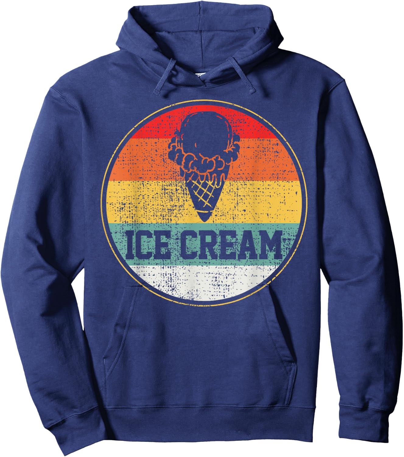 Ice Cream Retro Vintage Summer Treats Cool Men Women Kids Hoodie - Hoodie | Navy