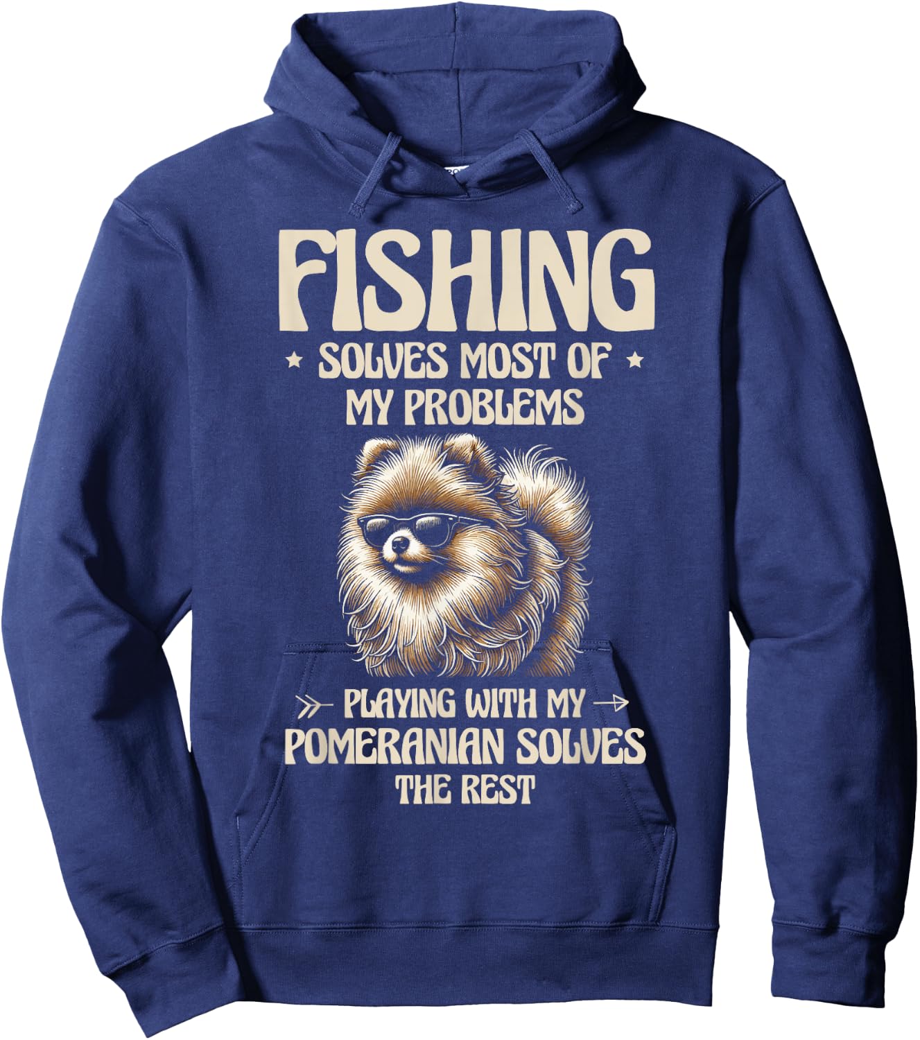 Playing With My Pomeranian Solves The Rest Pomeranian Hoodie - Hoodie | Navy