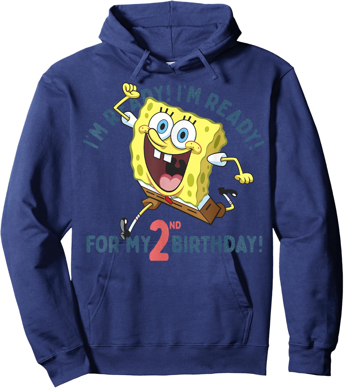 Nickelodeon SpongeBob SquarePants Ready For My 2nd Birthday Hoodie - Hoodie | Navy