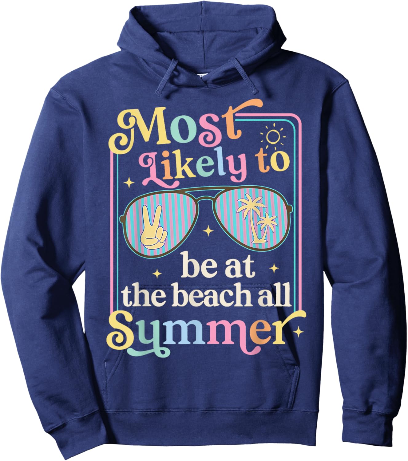 Most Likely to Be At The Beach All Summer Group Matching Hoodie - Hoodie | Navy