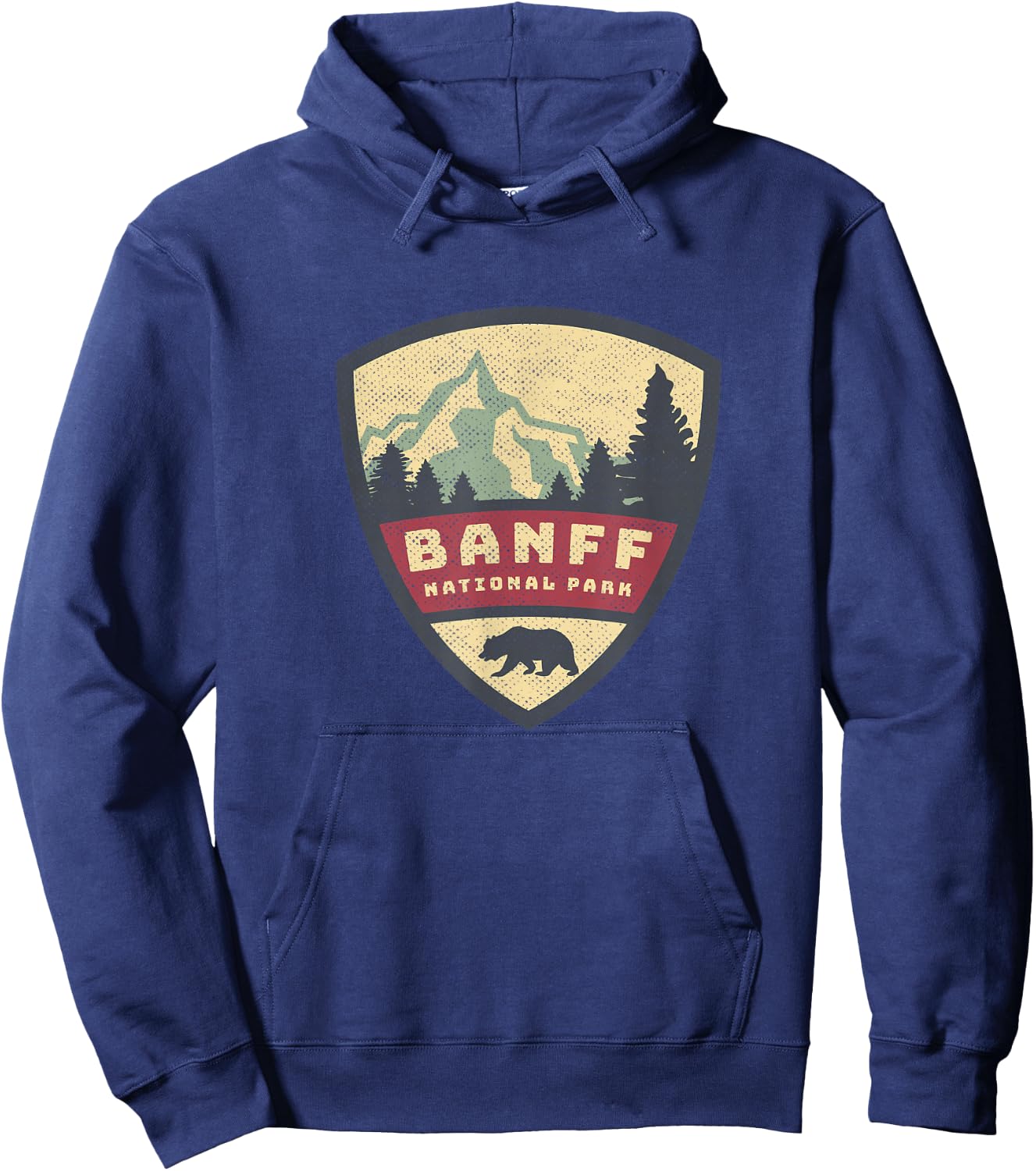 Vintage Retro Canadian Banff National Park Rustic Souvenirs Hoodie - Hoodie | Navy
