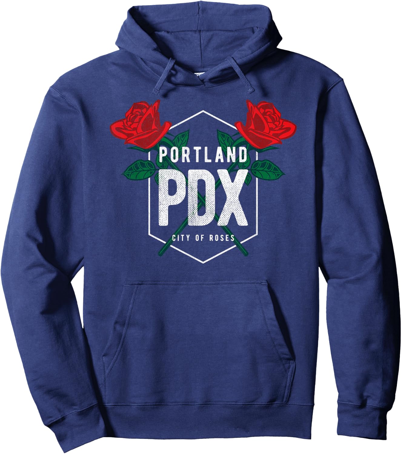 Portland Oregon Badge PDX Portland Squad Pacific Wonderland Hoodie - Hoodie | Navy