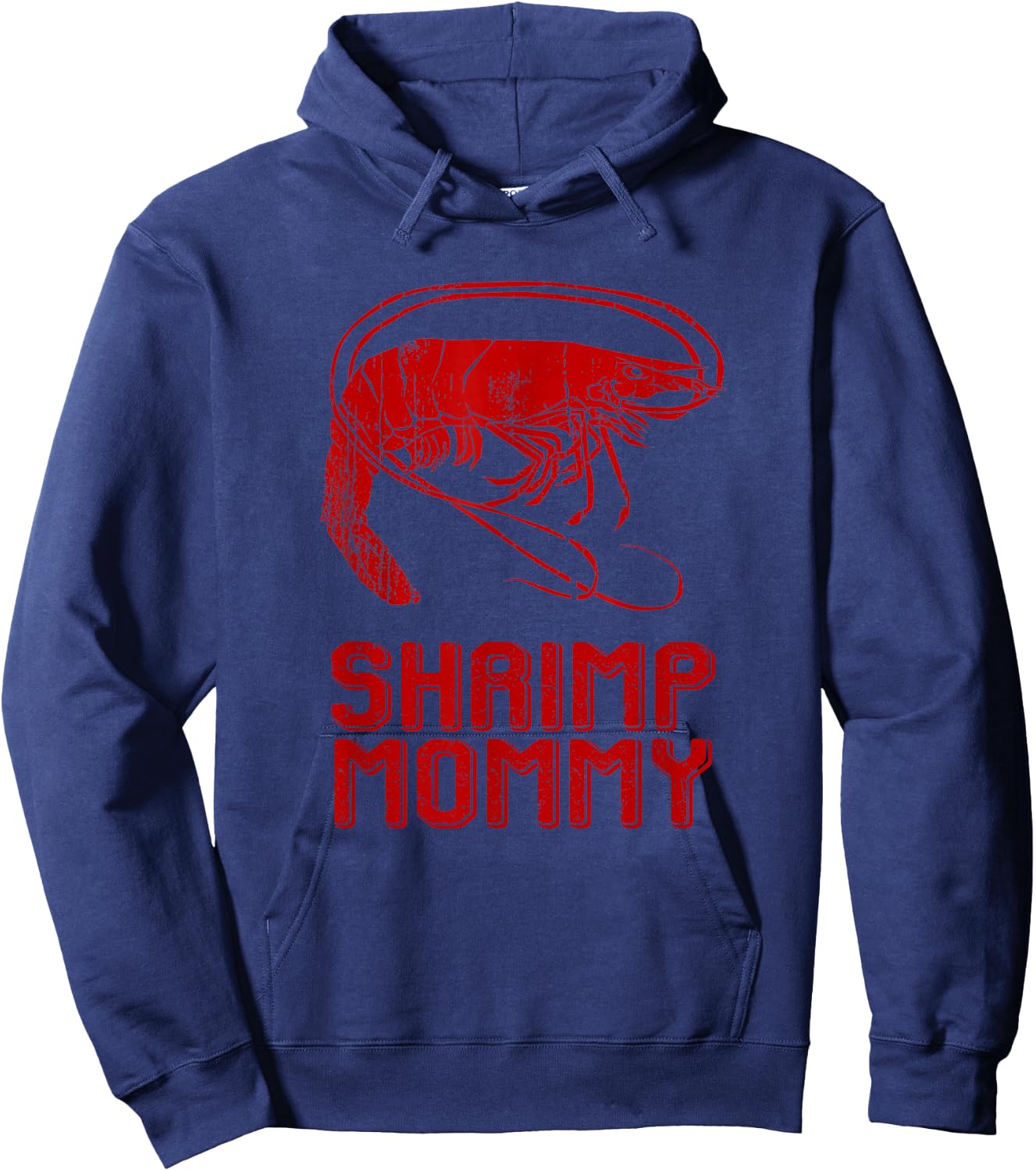 Vintage Shrimp Mommy Hoodie - Hoodie | Navy