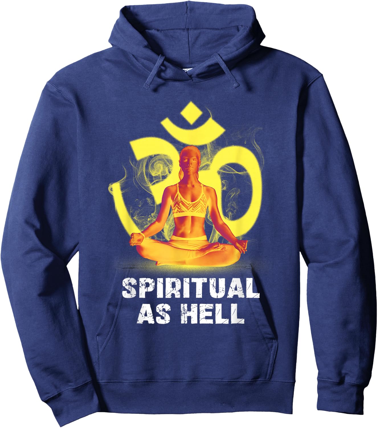 Spiritual As Hell Enlightenment Yoga Meditation Hoodie - Hoodie | Navy