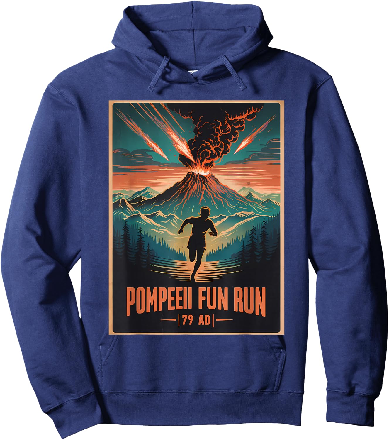 Pompeii Run Volcanologist Geography Volcanology Hoodie - Hoodie | Navy